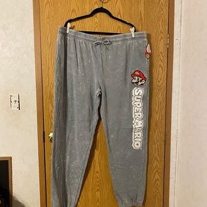 Nintendo Gray Joggers with Super Mario Graphics